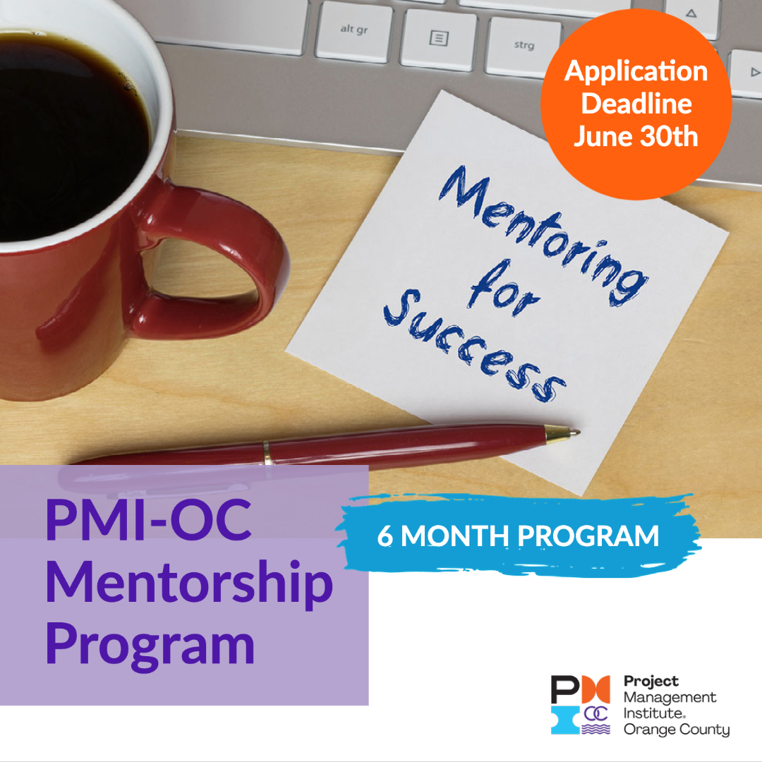 PMIOC's tweet photo. Join our mentorship program to share your experiences and build project management skills.  Program runs for 6 months beginning in July.  Apply online by 6/30! https://t.co/RQbzFG3VBp #pmioc #projectmanagement #PDU #givingback #mentorship #professionaldevelopment https://t.co/VlHBu1NEhq