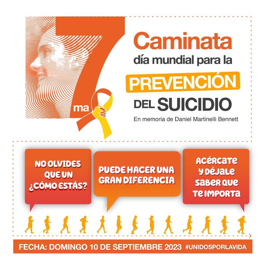 TeEscuchoPanama's tweet photo. Queremos invitarte para que participes con nosotros en la 7ma Caminata de Prevención de Suicidio. Hagamos que más personas se unan a este movimiento #unidosporlavida

#teescuchopanama #Prevenciondelsuicidio #panama #pty #caminata #septiembre #savethedate #presenteyconsciente https://t.co/wyEGDYNcPJ