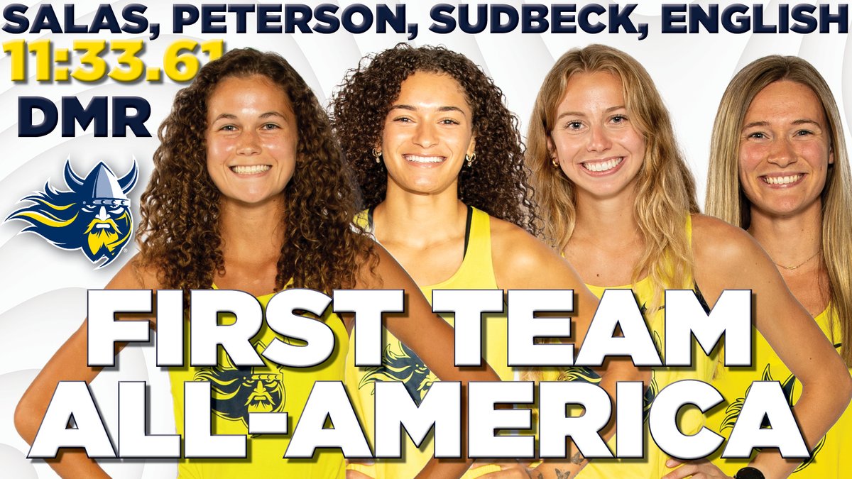 🏆 First Team All-America 🏆

Mia Salas, Maia Peterson, Caroline Sudbeck and PJ English finish 6th place in the DMR clocking in a time of 11:33.61 ⚔️

#BuildingChampions