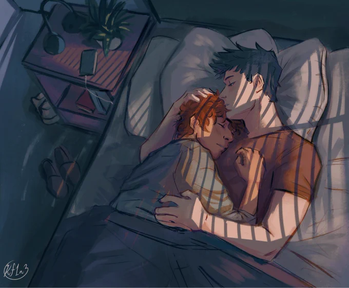 I love drawing these two sleeping 