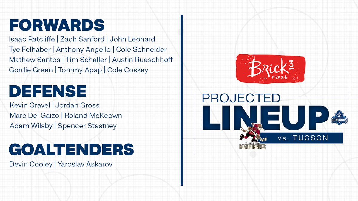 mkeadmirals's tweet photo. Projected lines vs. Roadrunners

#MILhockey | @Brick3Pizza https://t.co/l1VOJua1F3