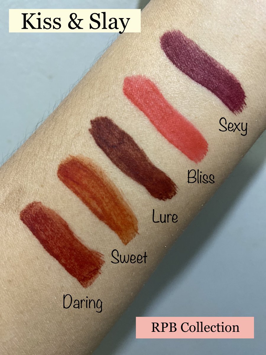 OtchieTV's tweet photo. ‼️ New Product Alert ‼️

Kiss &amp; Slay by RPB Collection

129 pesos lang

💋 DARING
💋 SWEET
💋 LURE
💋 BLISS
💋 SEXY

📍Pasig &amp; Makati

FB page 👉 https://t.co/4xOtAcui3l

Shopee 👉 https://t.co/4pwxiKw8xO https://t.co/6GMQ47Re0N