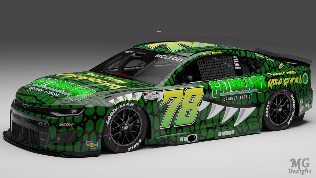 MG06_Designs's tweet image. The gator mobile rides again 🐊

@bjmcleod78 @Gatorland

#bjmcleod #livefast #livefastmotorsports #boggycreek #alligator #crocodile #gatorland #nascar #paintscheme #blender #render #graphicdesign #graphicdesigner #concept #ChaseElliott #racing #cars #motorsport