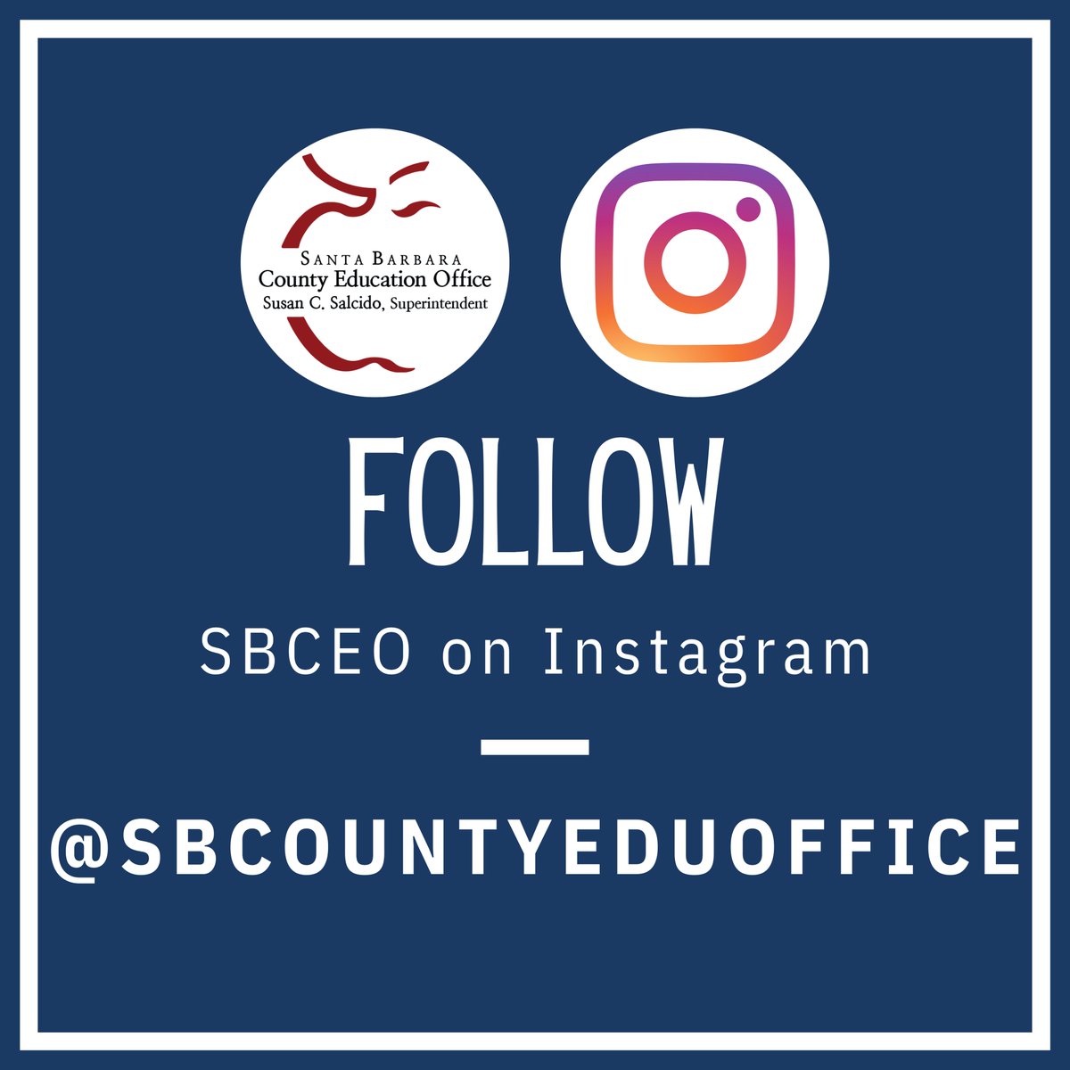 SBCEO is now on Instagram! Check out our newly launched Instagram page at @sbcountyeduoffice and give us a follow to stay up-to-date on education happenings in Santa Barbara County.