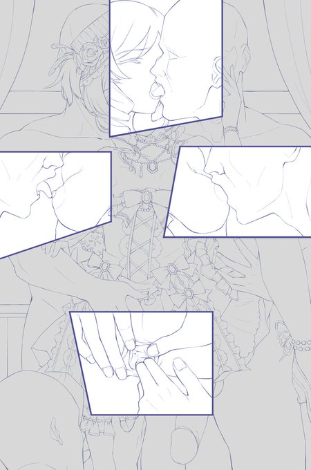 [依頼/Commission]四つのコマを追加します#イラスト #イラスト好きな人とつながりたい  #イラスト依頼 #nsfw_art #commissions 