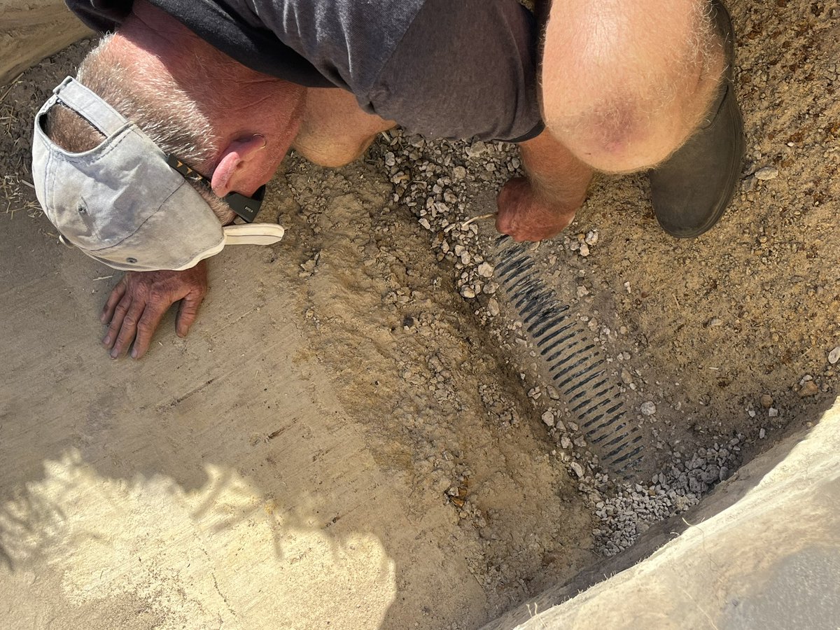 Monday.! We are also opening up our 3 year old tile drains for you all to see . Plain pipe , sock , aggregate.