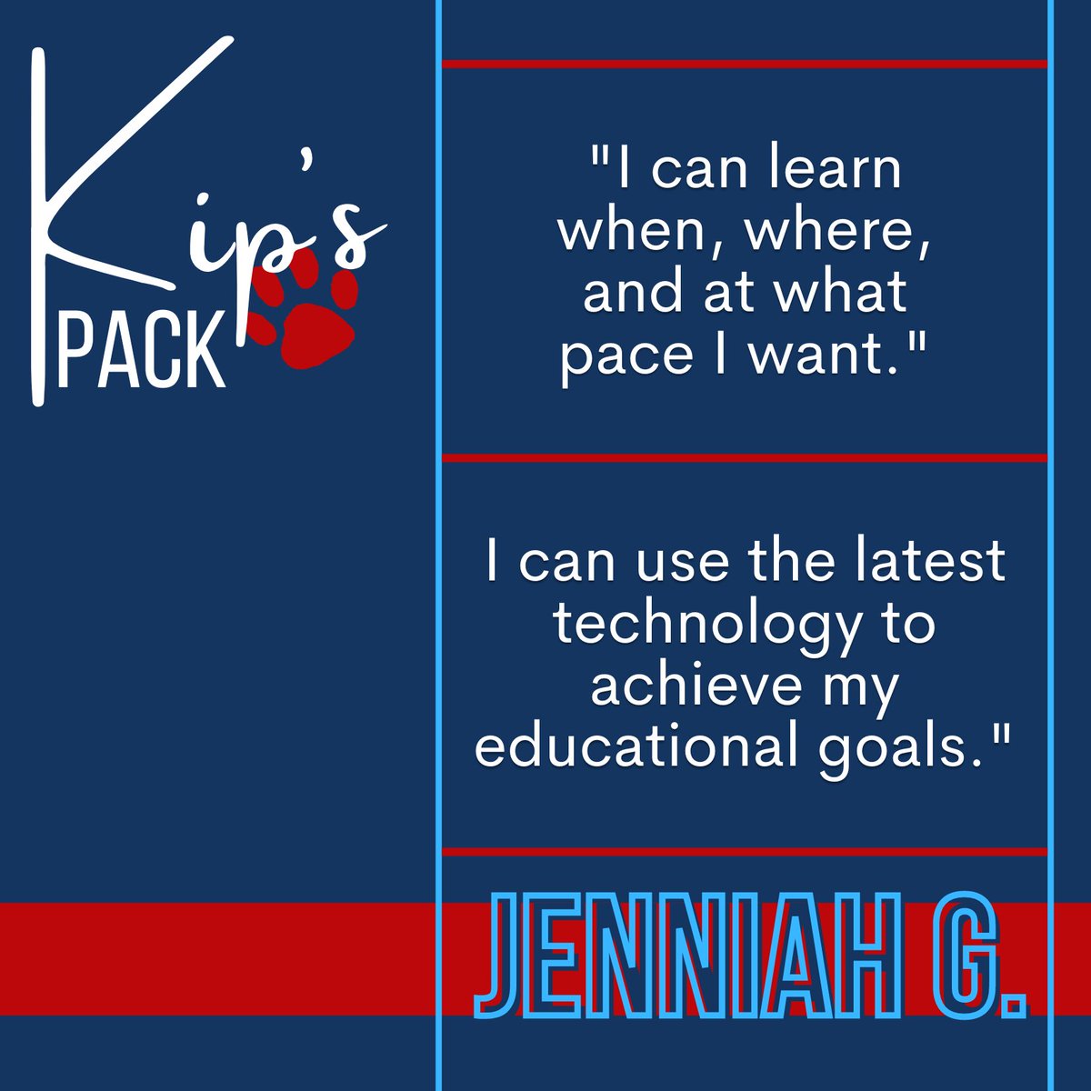 learnatkeystone's tweet photo. “I can learn when, where and at what pace I want.” Read more about Jenniah’s experience choosing The Keystone School here:https://t.co/DsQ8crEtRR #thekeystoneschool #onlinelearning #livewhilelearning #schoolchoice #kipspack #runningwiththepack #studentspotlight #leadersofthepack https://t.co/SuXa8C1kPC