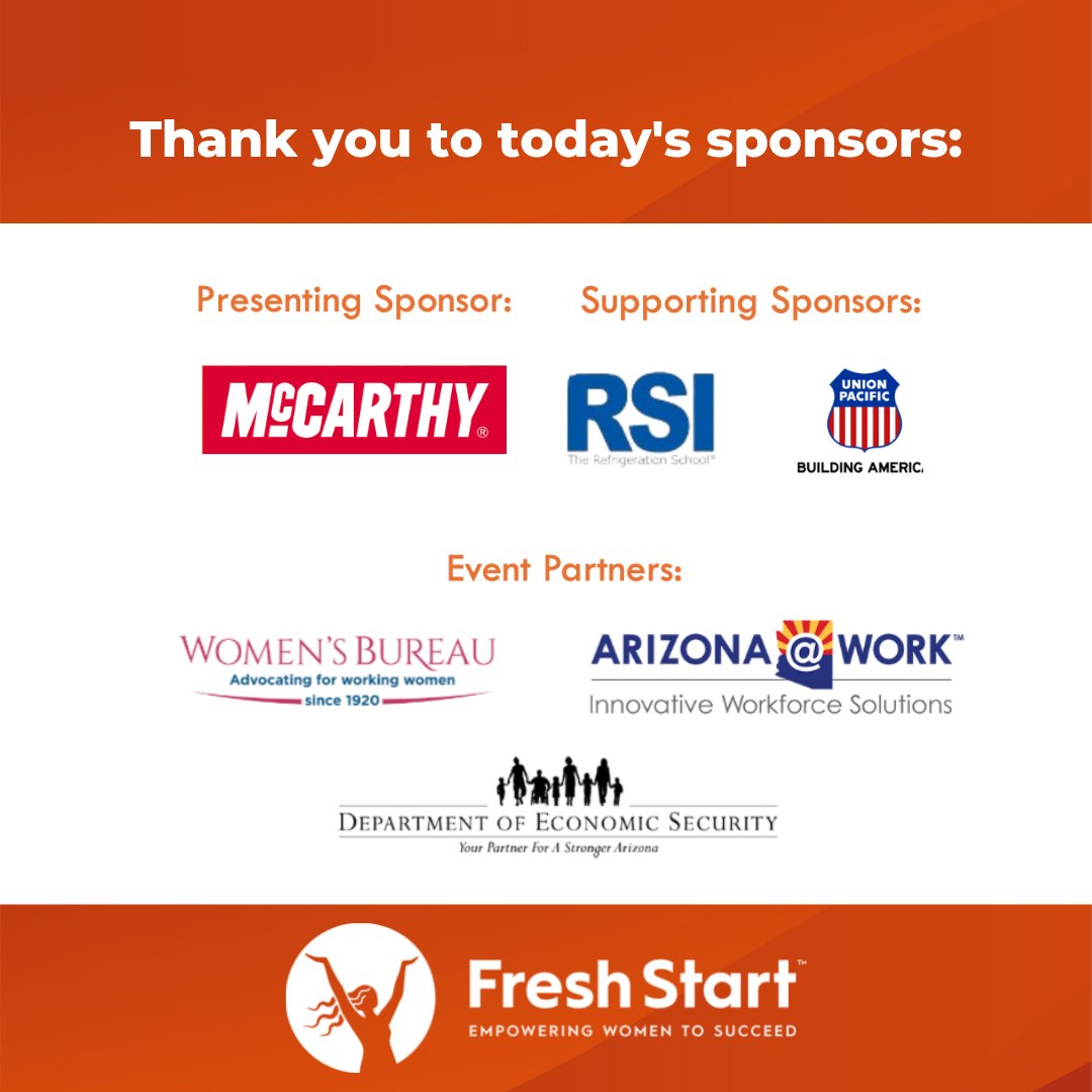 FreshStartWomen's tweet photo. Wow, wow, wow! Today's Career Jumpstart for Women event was a huge success!

Thank you to all who attended, presented, and sponsored this incredibly powerful opportunity for women to learn more about today’s most in-demand tech and skilled trade careers. 🧡 https://t.co/V8rjf7Vylk