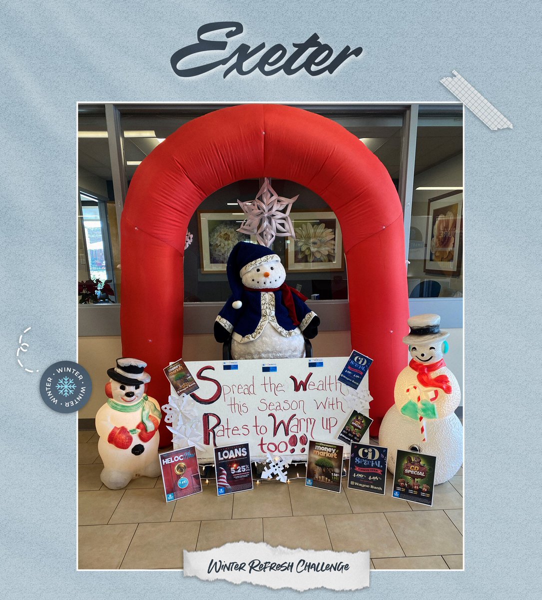 WayneBank1871's tweet photo. With Scranton's famous St. Patrick's Day Parade happening tomorrow, what better time than today to stop into Lackawanna and Luzerne counties to check out their Community Office Winter Refresh Challenge scenery! Here we have #ClarksSummit, #Exeter, #HanoverTwp., and ##Scranton. https://t.co/jw3txA9nWo
