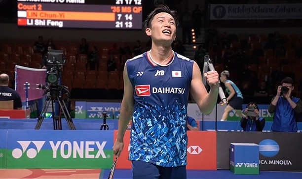 frhanaasalleh's tweet image. Happy to see momota get his confidence again. May he got title champion #GermanOpen2023