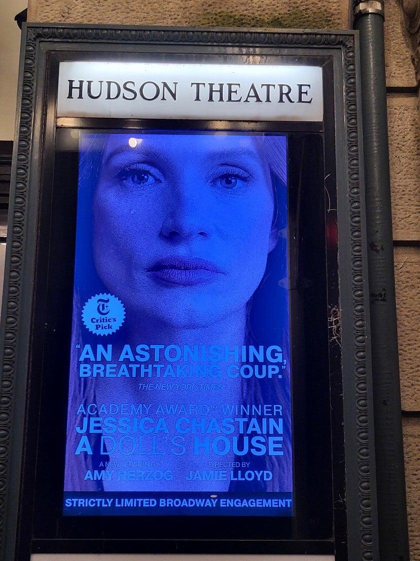 #ADollsHouse 03-10-2023 #HudsonTheatre @hudsonbway @adollshousebway #Broadway #Play #SaveTheArts #SaveOurStages (@ Hudson Theatre - @hudsonbway for A Doll's House in New York, NY) swarmapp.com/c/6L7zULHbt5x