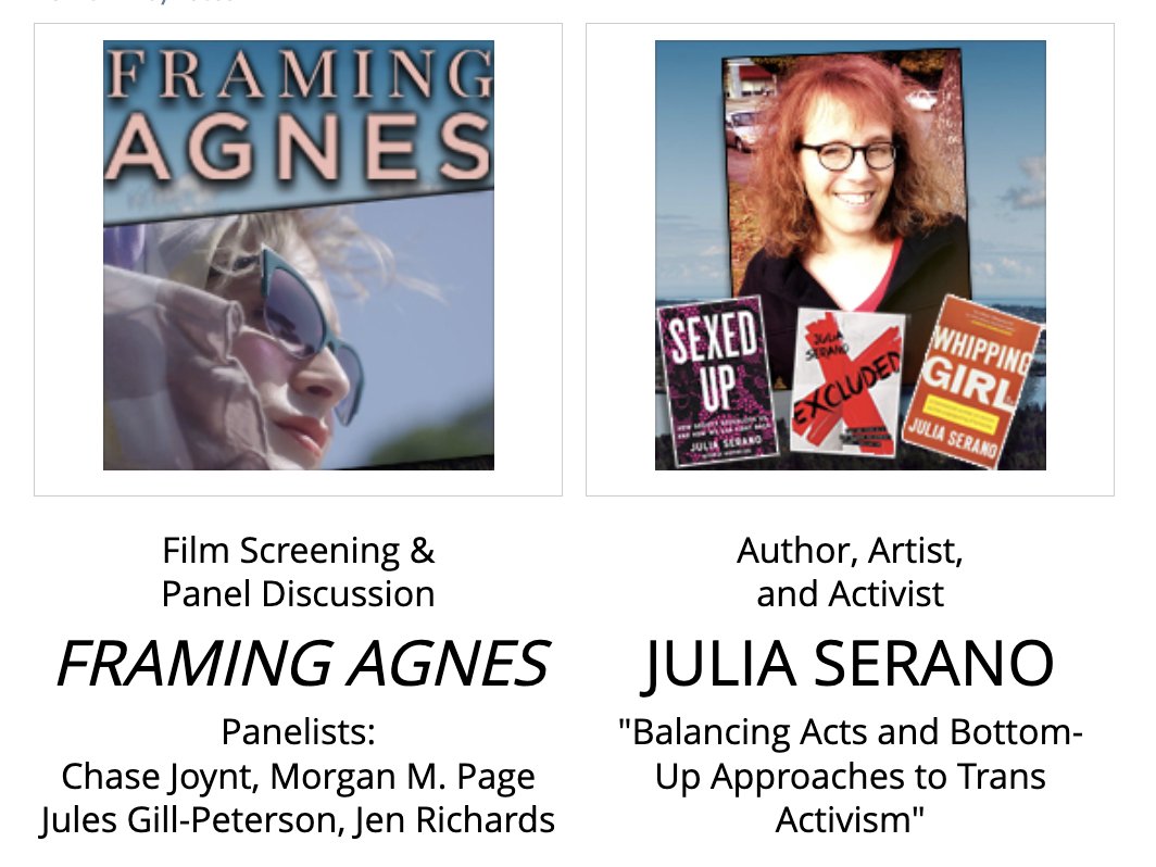TransArchives's tweet image. KEYNOTES 

✅ @framingagnes screening &amp;amp; panel
✅ @JuliaSerano
 
➡️ bit.ly/3FbwJgo

#mthf23 #uvic #yyj #trans #transstudies