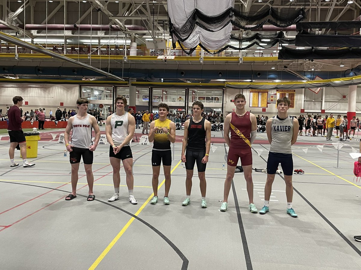 Congrats to Grayson Hartman on winning the IATC state indoor Championship in the 60m hurdles. Also settings a meet record!!