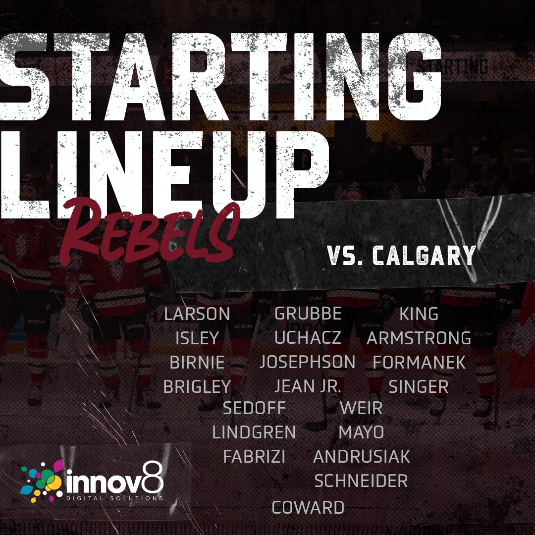 Friday Formations.

#RDREBELS #WHL