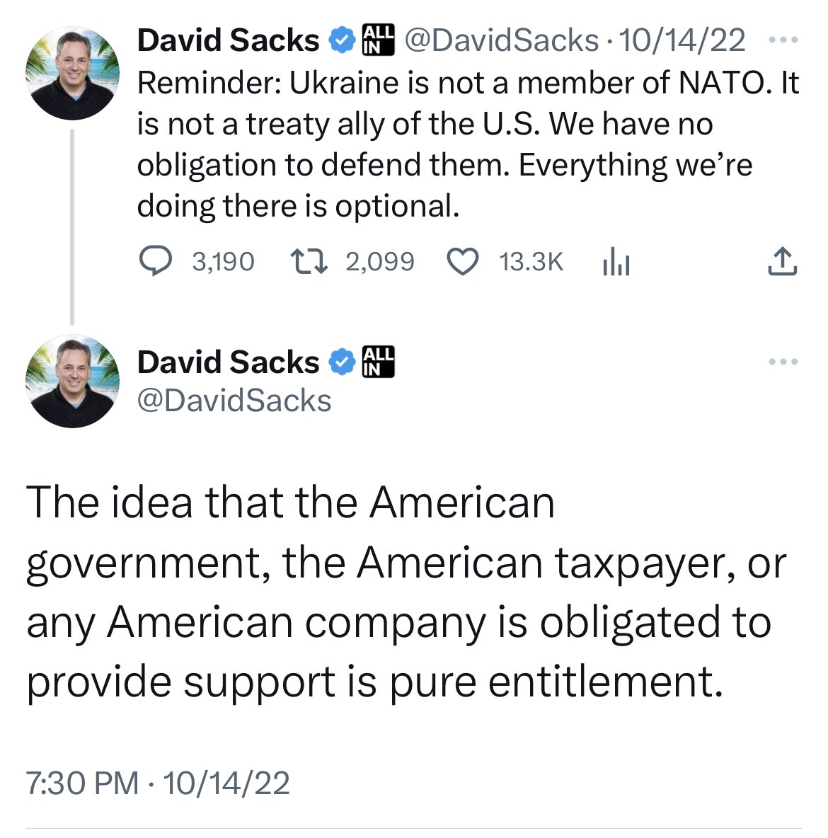 David Sacks tweet media