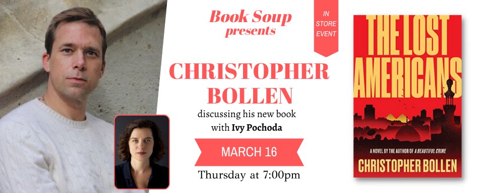 Next Thursday, Christopher Bollen @christobollen, in conversation with Ivy Pochoda, will be discussing his new book The Lost Americans in-store at 7pm! Join us 📕