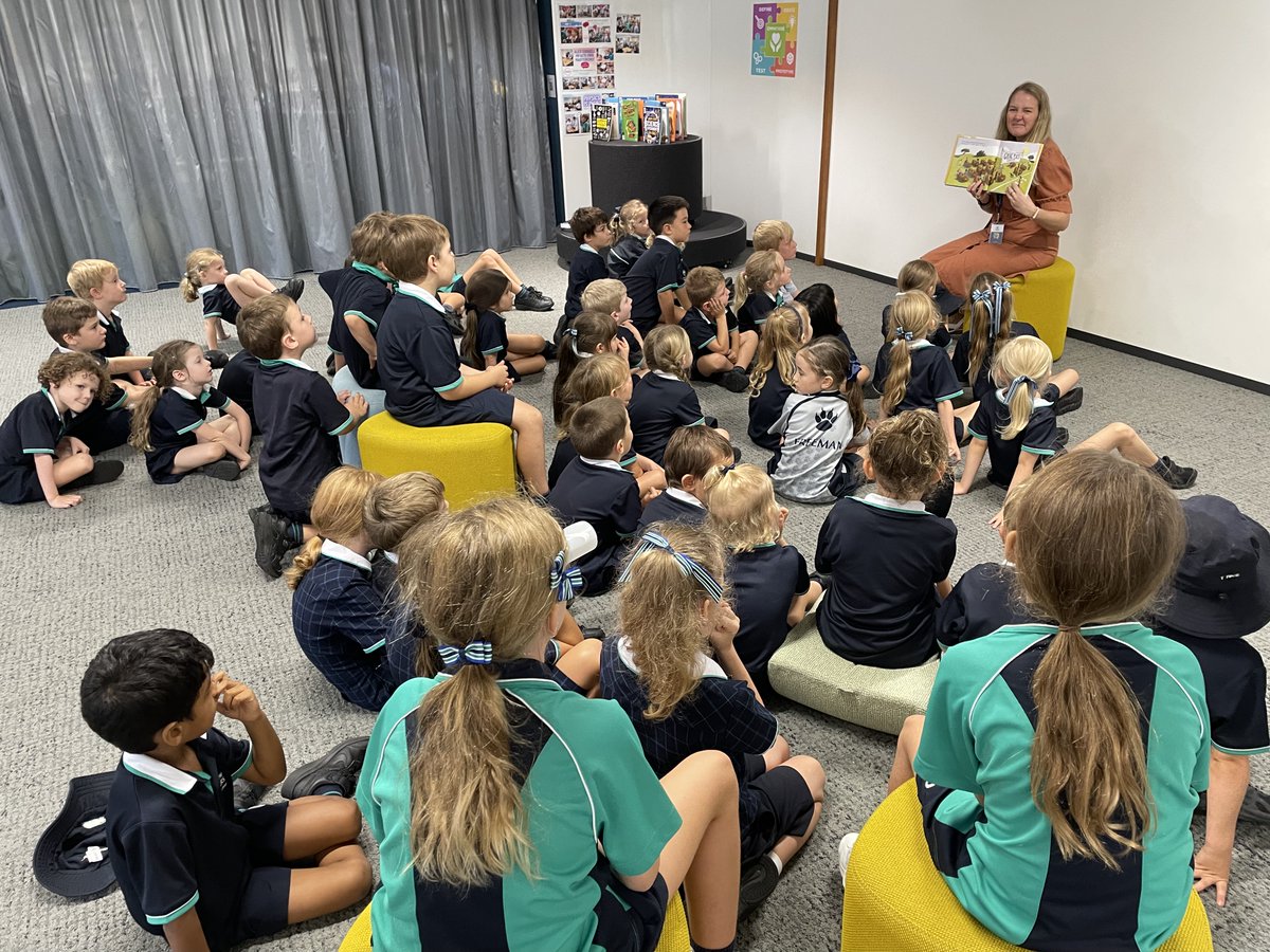 Yesterday the Preppies had one end of the #wonderarium to themselves to be read to by our wonderful Miss Meyer. She was so good the older kids wanted to take part too! Love this #community