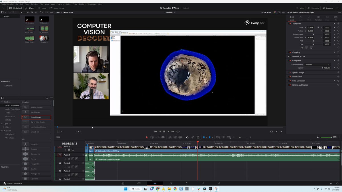 After a longer than expected hiatus, <a href="/JaredHeinly/">Jared Heinly</a>  and I are back at it with Computer Vision Decoded episodes.

I am just finishing the production of the latest episode where we dive into 3D reconstruction from videos, photos, stereo pairs, and SLAM.

My head spins with the