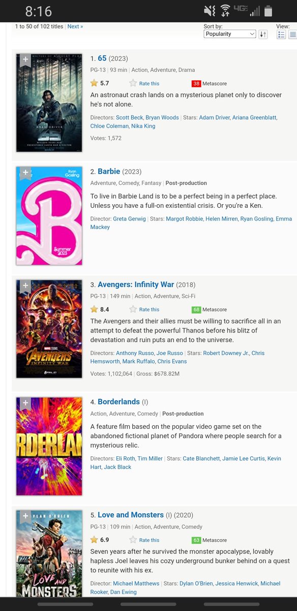 FashionofSITM's tweet image. From #imdbpro idk why so low...acting was incredible, every1 I kno who saw it LOVED it. The dinosaur movie we needed &amp;amp; got! 👏

#adamdriver &amp;amp; #arianagreenblatt 's acting was incredible. Look 4 Ari &amp;amp; Adam on #imdb Top 50 next week

Time 2 look forward 2 #barbiemovie 😁