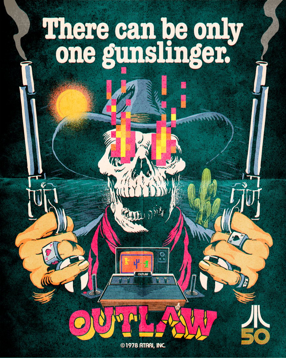AndyGraga's tweet photo. @brianchilders @YouTube @AtariX @billythebutcher I love @billythebutcher art, my Outlaw is a very special NFT. 🔥#50yearsofAtari https://t.co/NKq6ZZXecQ