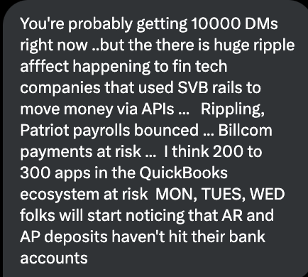 Silicon Valley Bank about to crash hundreds of APIs.