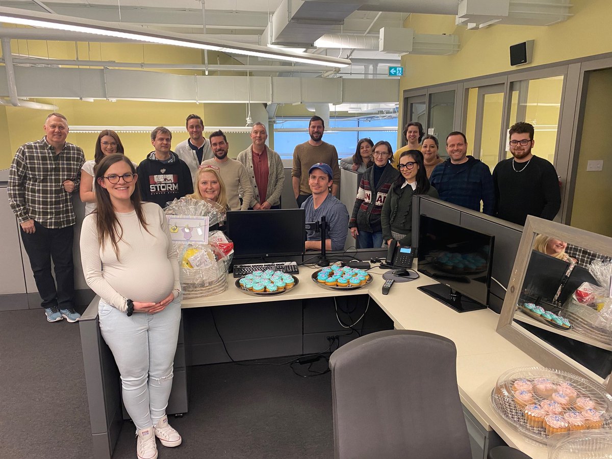 It's a Global News baby shower! Congratulations to Sarah on soon becoming a new mom. 👶