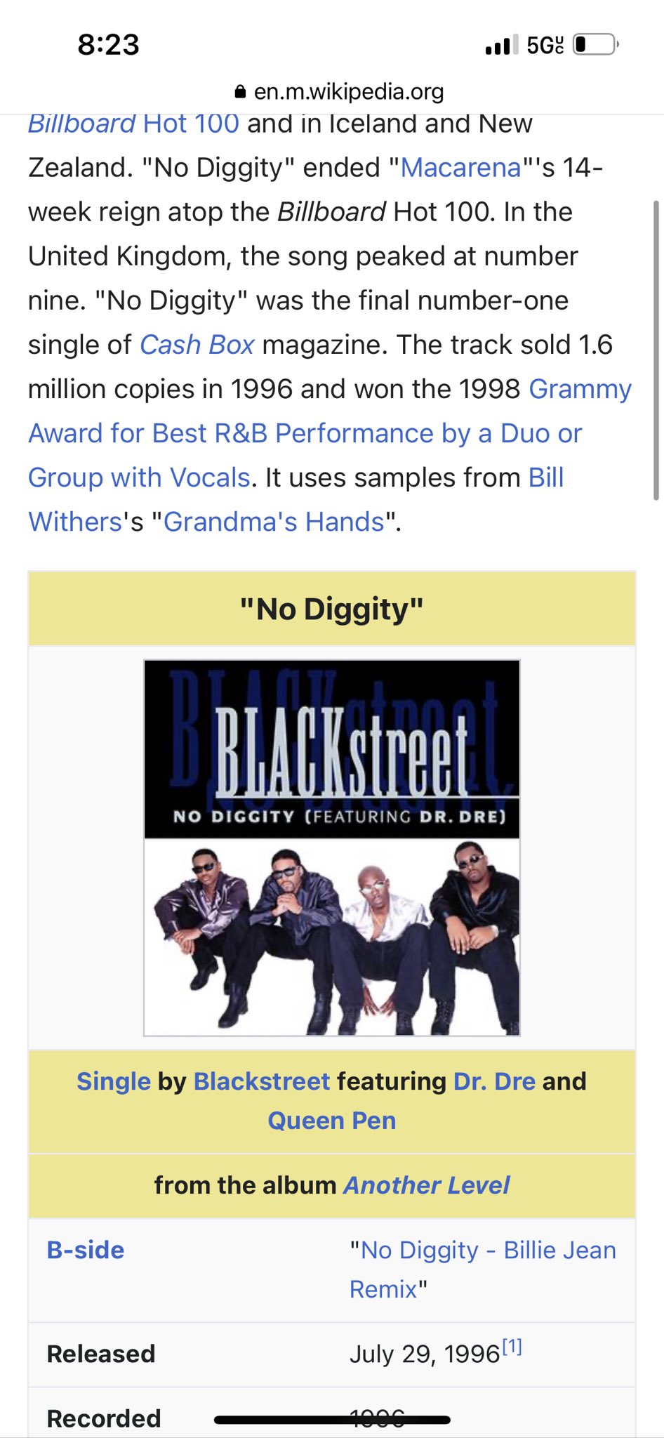 No Diggity - Wikipedia