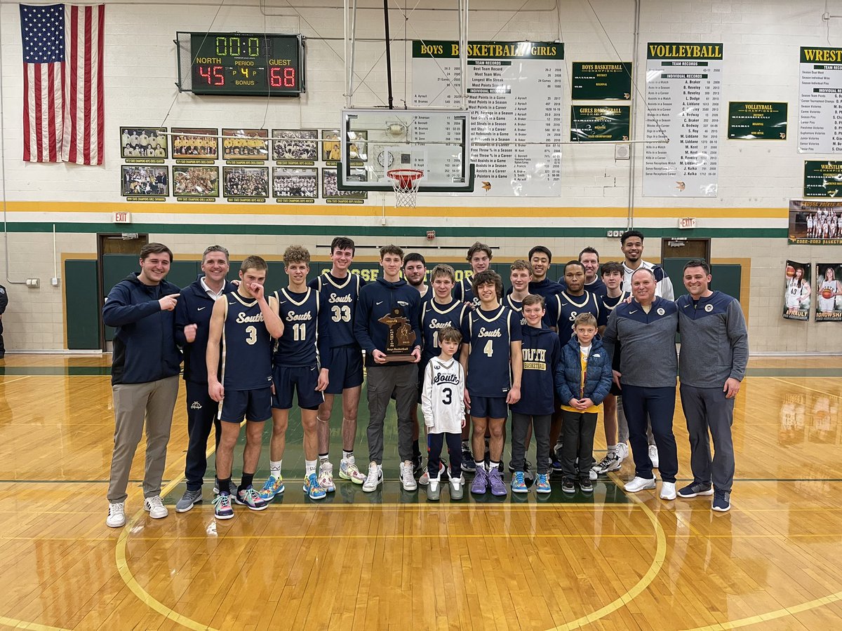 GPSouthAD's tweet photo. DISTRICT CHAMPIONS! 🏀 The first boys basketball district title at South since 1992. Proud of all the work these boys and their coaches have put in but… more to be done. #SOUTH @gpsbasketball https://t.co/cBpbTODzDd