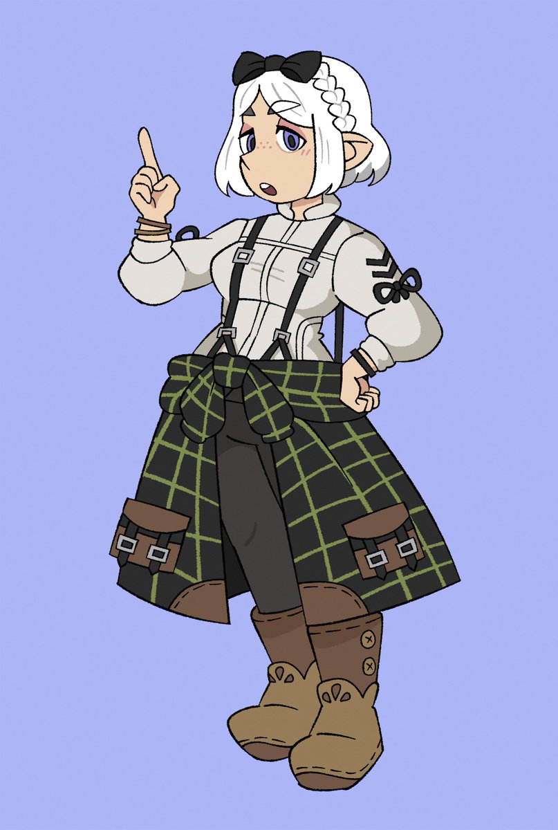 BillSpooks's tweet photo. Another doodle of my FFXIV chara Lavender, this time with her lore-accurate proportions! I hc that she is half Elezen, so she's taller than other Lalafells to the point where she could be mistaken for a small Hyur (human) at first glance! https://t.co/AVkUmRYDnV