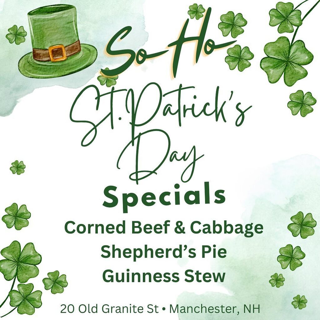 St Patrick’s Day specials #nhfood #nhfoodie #stpatricksday #irishfood #irishfoodie #nhfoodies instagr.am/p/CpoQGoRNwQI/