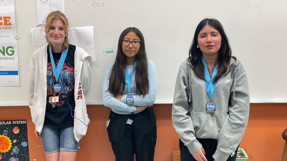 Zena Marie (@zhicks_science) on Twitter photo 7th period winners!
1st - Esmeralda (best distance in all classes)
2nd - Zenus
3rd - Haley
<a href="/WeAreLely/">Lely High School</a> <a href="/CollierScience/">Collier Science Dept</a>
#Woman Rocket Scientists 7th period winners!
1st - Esmeralda (best distance in all classes)
2nd - Zenus
3rd - Haley
<a href="/WeAreLely/">Lely High School</a> <a href="/CollierScience/">Collier Science Dept</a>
#Woman Rocket Scientists