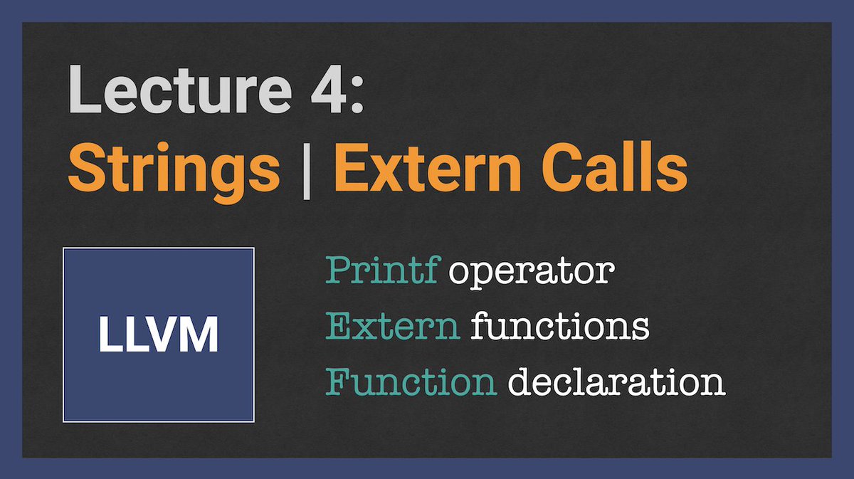 👉 How the extern calls work in LLVM youtube.com/watch?v=h5iE-_…