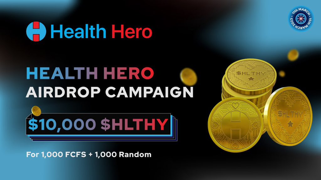 🔥 Health Hero Airdrop Campaign!!

🎁 Total Reward: $10,000 $HLTHY

📃Easy Task
1️⃣ Follow @Kenzo_Ventures &amp; @GoHealthHero 
2️⃣ ❤️,RT &amp; Tag 3 friends
3️⃣ Finish Gleam Task 👉 gleam.io/ne7u2/kenzo-ve…

⏰ 15 March 2023

#Airdrop #Giveaway #HLTHY #HealthHero #KenzoVentures