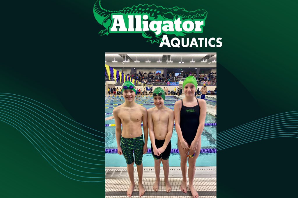 AlligatorSwim's tweet photo. Age Group State Day 2: Kai, Tom, and Natalia!  Getting ready to swim fast! https://t.co/VUcIxAhY9q