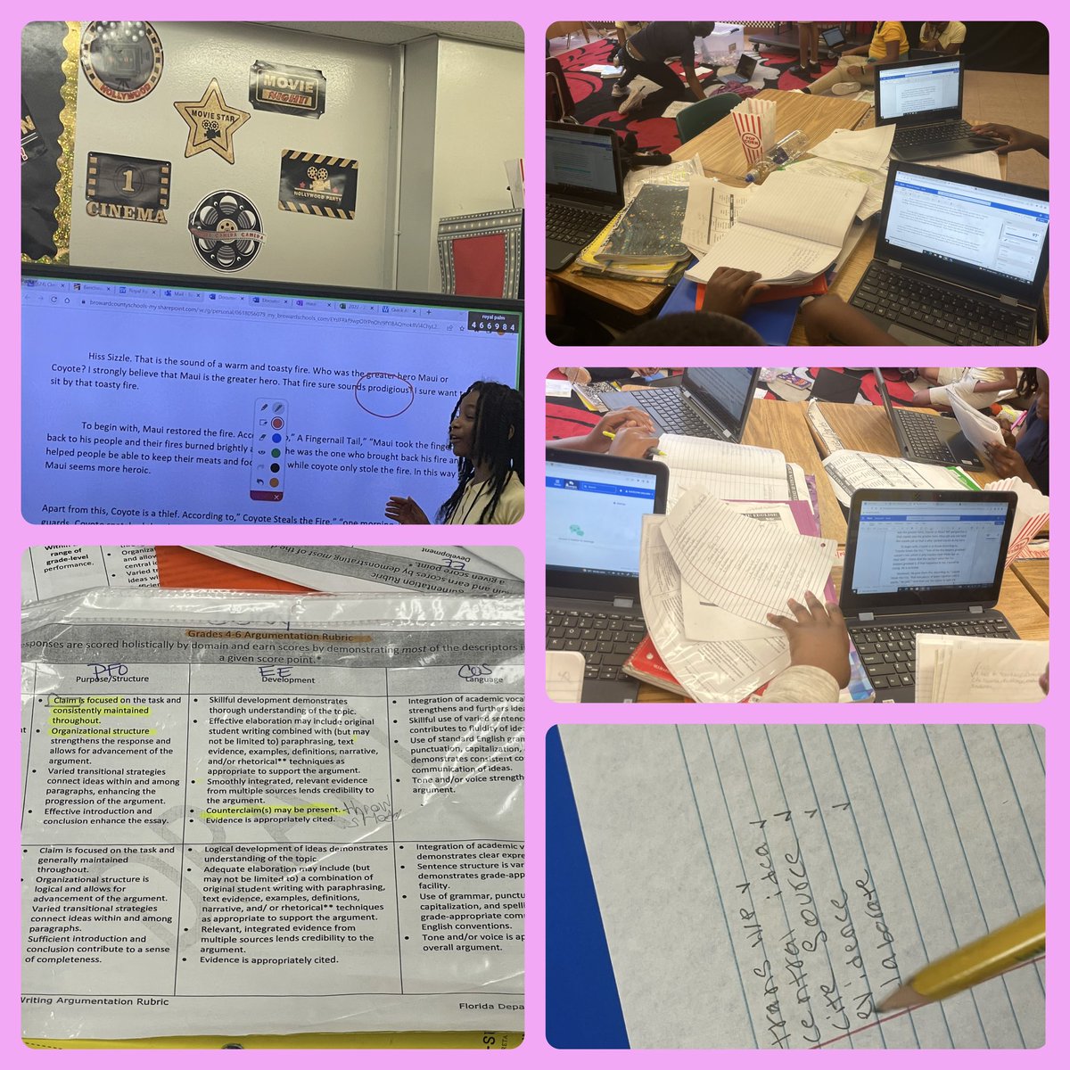 Caught our 5th grade scholars analyzing each others writing this week. Tier 3 vocabulary? ✅ strong introduction? ✅ evidence? ✅ sources cited? ✅elaboration? ✅ @PrincipalDarby1 @BcpsCentral_ @BCPSElementary