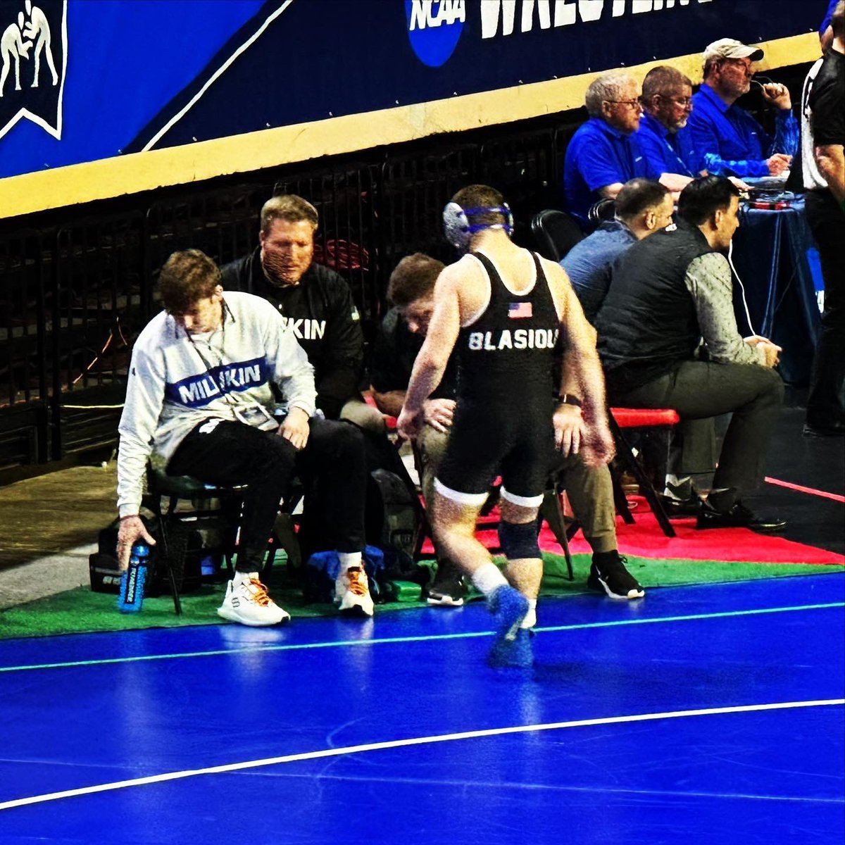 MillikinWrestle's tweet image. ALL-AMERICAN!!

Zac Blasioli secures his status as an All-American with a pin in the third period!

#LACL #NeverRunNeverWill
#d3wrestle