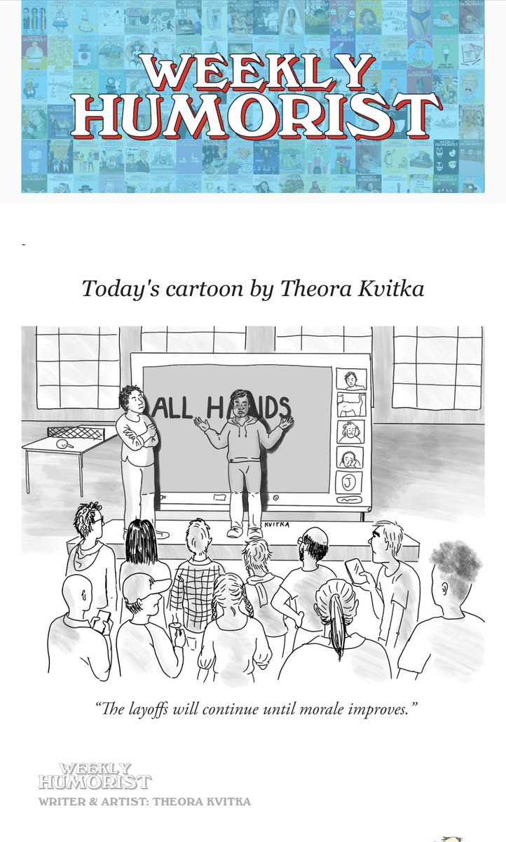 Weekly Humorist (@weeklyhumorist) on Twitter photo 💓LinkedIn Dating & Glummer Magazine + more in the week’s issue 👉mailchi.mp/weeklyhumorist… feat. #humor & #cartoons by <a href="/KitLively/">Kit Lively</a> <a href="/paul_lander/">Paul Lander</a> @jasonroeder <a href="/AJDiCosimo/">AJ 'Sweet Pea' DiCosimo</a> <a href="/epicfaul/">Jess</a> <a href="/EmilyKling2/">Emily Kling</a> <a href="/bobbien_/">Bobbie Armstrong</a> <a href="/Erin_Ross94/">Erin Ross</a> subscribe! 💓LinkedIn Dating & Glummer Magazine + more in the week’s issue 👉mailchi.mp/weeklyhumorist… feat. #humor & #cartoons by <a href="/KitLively/">Kit Lively</a> <a href="/paul_lander/">Paul Lander</a> @jasonroeder <a href="/AJDiCosimo/">AJ 'Sweet Pea' DiCosimo</a> <a href="/epicfaul/">Jess</a> <a href="/EmilyKling2/">Emily Kling</a> <a href="/bobbien_/">Bobbie Armstrong</a> <a href="/Erin_Ross94/">Erin Ross</a> subscribe!