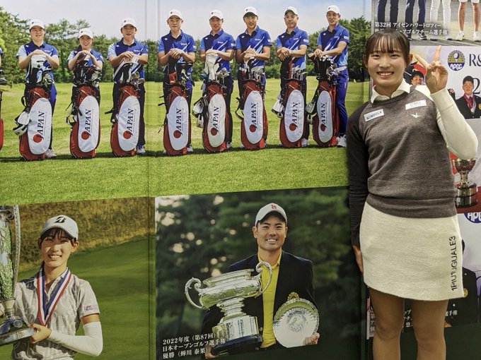 【 #ジャパンゴルフフェア 2023⛳️】本日、2日目開幕中です。JGAブースにナショナルチーム #馬場咲希 選手と、ナ