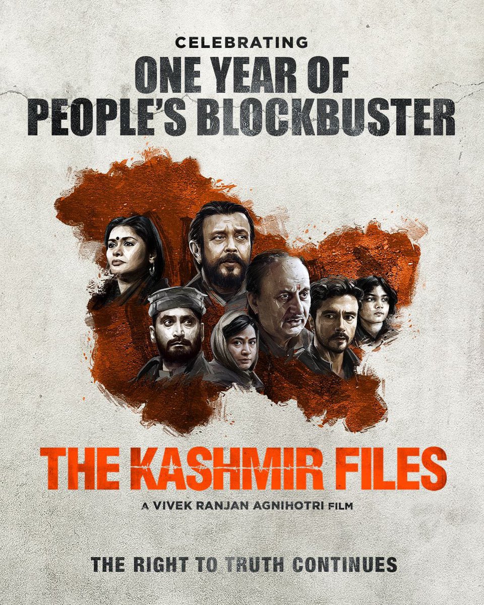The release of #TheKashmiriFiles was a victory for truth and justice. Let us continue to stand with the Kashmiri Pandit community and demand their rightful place in their homeland. 1 Year Of The Kashmir Files #VivekAgnihotri