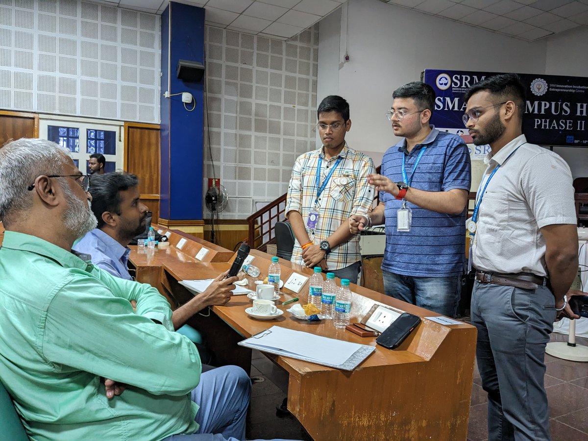 SRM_DEI's tweet image. A team's 'creativity' and 'innovation' may accomplish a lot for #communities. Phase 2 of the Smart Campus Hackathon accomplishes this. 
Congrats to Alpha 404, the winning team, and Code Bots, the runner-up.
#srmist #hackathon #innovation #smartcampus #ideate #solution #startup