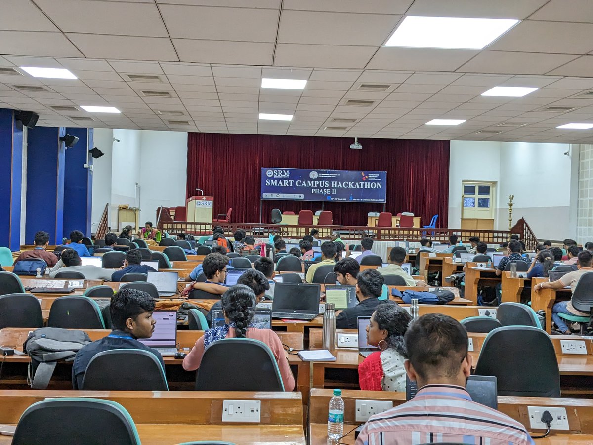 SRM_DEI's tweet image. A team's 'creativity' and 'innovation' may accomplish a lot for #communities. Phase 2 of the Smart Campus Hackathon accomplishes this. 
Congrats to Alpha 404, the winning team, and Code Bots, the runner-up.
#srmist #hackathon #innovation #smartcampus #ideate #solution #startup