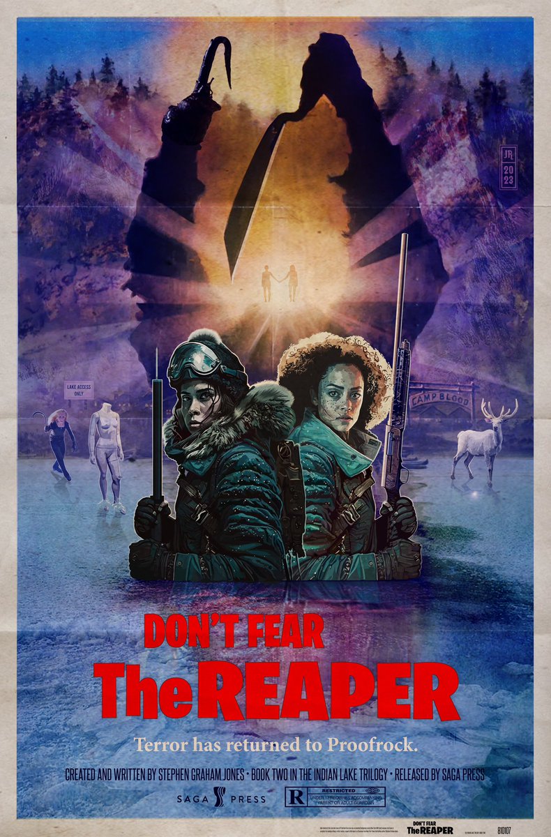 JasonRagosta's tweet image. My absolute love for @SGJ72 ‘s masterpiece #dontfearthereaper compelled me to illustrate this fan poster that is built from the poster of what 80’s horror classic that is also referenced in the book itself??? Extra points for naming the other two classic horror flicks referenced!