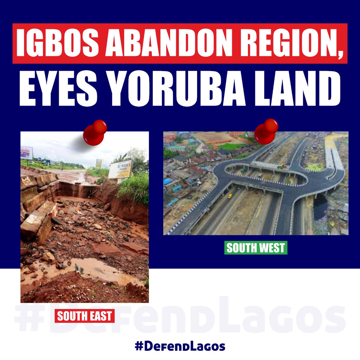 Umunnem, developing southeast should be the goal and not concentrating on the agenda of forceful possession of another man's land..

Lagosians, Defend your Lagos!
#DefendLagos