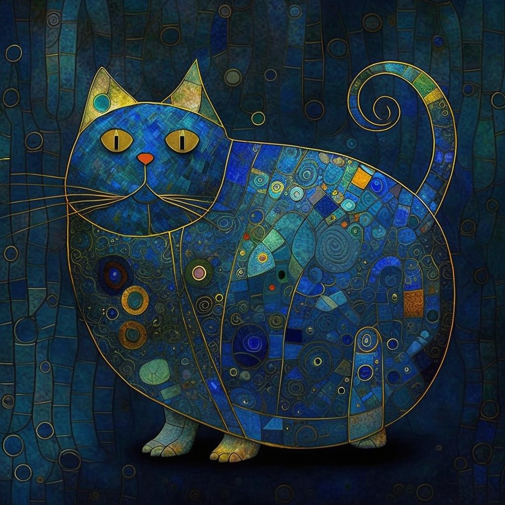 ミジンコ・キャット  ミックス・スタイル (5/5)
Blue plankton daphnia cat with short paws in mixed style
#midjourney #aiart