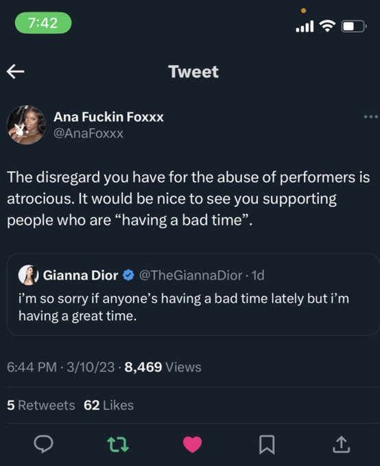 1 pic. This type of behavior is disgusting @TheGiannaDior do better and own up to your actions. https://t