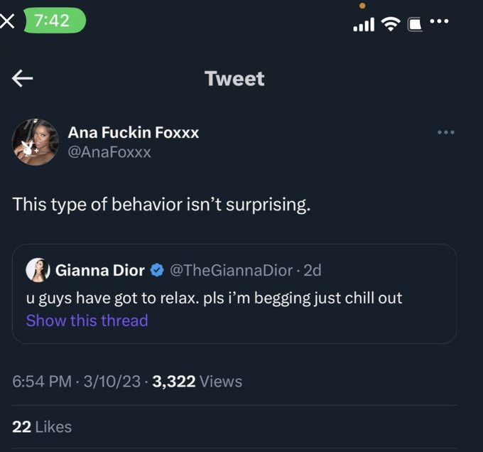2 pic. This type of behavior is disgusting @TheGiannaDior do better and own up to your actions. https://t