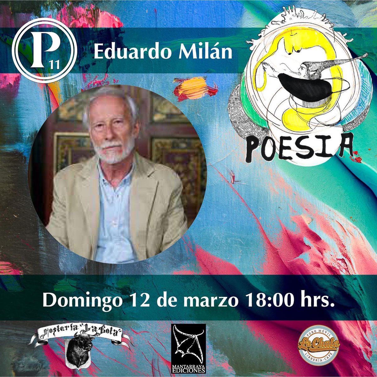 Durante 11 años hemos llevado a cabo el festival cultural independiente más relevante de la Ciudad de México. Este año, tendrá lugar el 11 y 12 de marzo, de 13 a 21 hrs, en San Jerónimo (frente al número 40) Centro Histórico. Este domingo, el legendario Eduardo Milán con nosotros