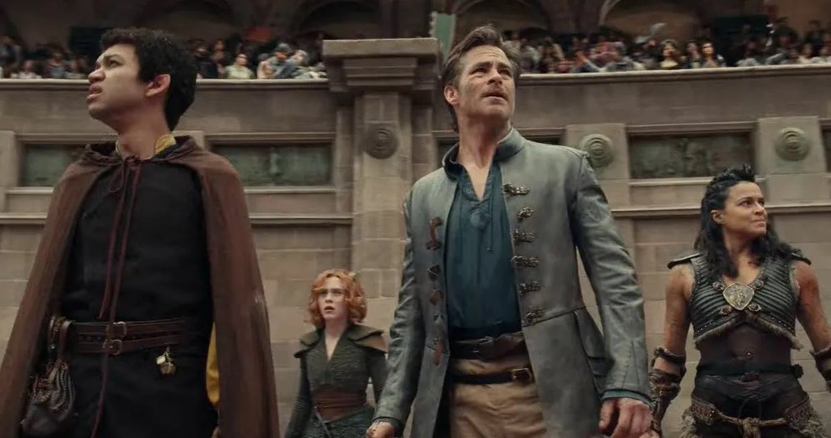 ErikDavis's tweet image. Also, I do not play Dungeons and Dragons and understand zero references, so I am watching it from that perspective. I imagine fans will feast on all the little details - I just loved watching a bonkers fantasy film full of imagination. It’s long, but it’s very entertaining