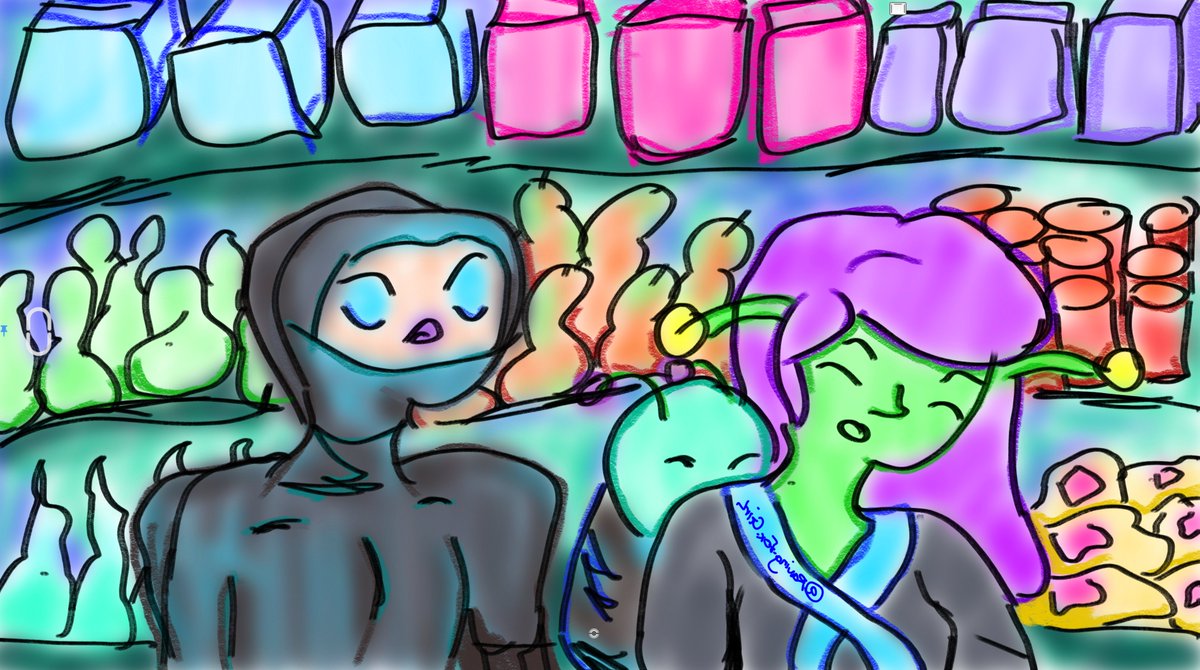 I didnt draw anything new so here's this old piece i had no intentions of releasing here ^^

The Hunters Trip~

A family of hunters grabbing lunch at the supermarket.

#artshare #cartoonist #doodle #sketchshare #hunters #family #supermarketart