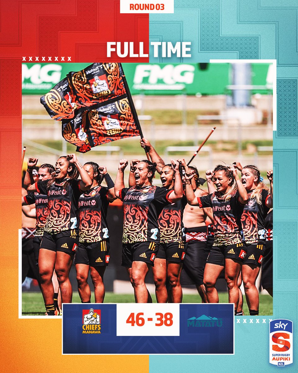 SuperRugbyNZ's tweet photo. Chiefs remain on top as we head into semi finals π₯
#CHIvMAT
#Aupiki | #LoveEveryMinute https://t.co/PiWzcWkQZS